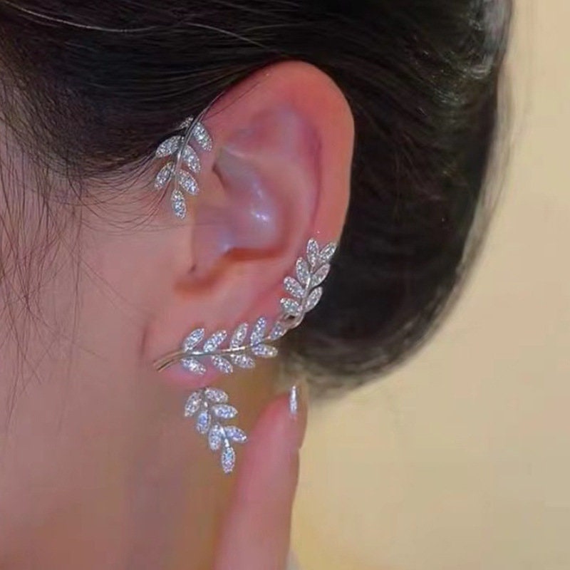 Fashion Leaf Earrings | Flower Earrings | Minimalist Earrings | Statement Earrings | Bridesmaid Earrings |Silver Leaf Earrings