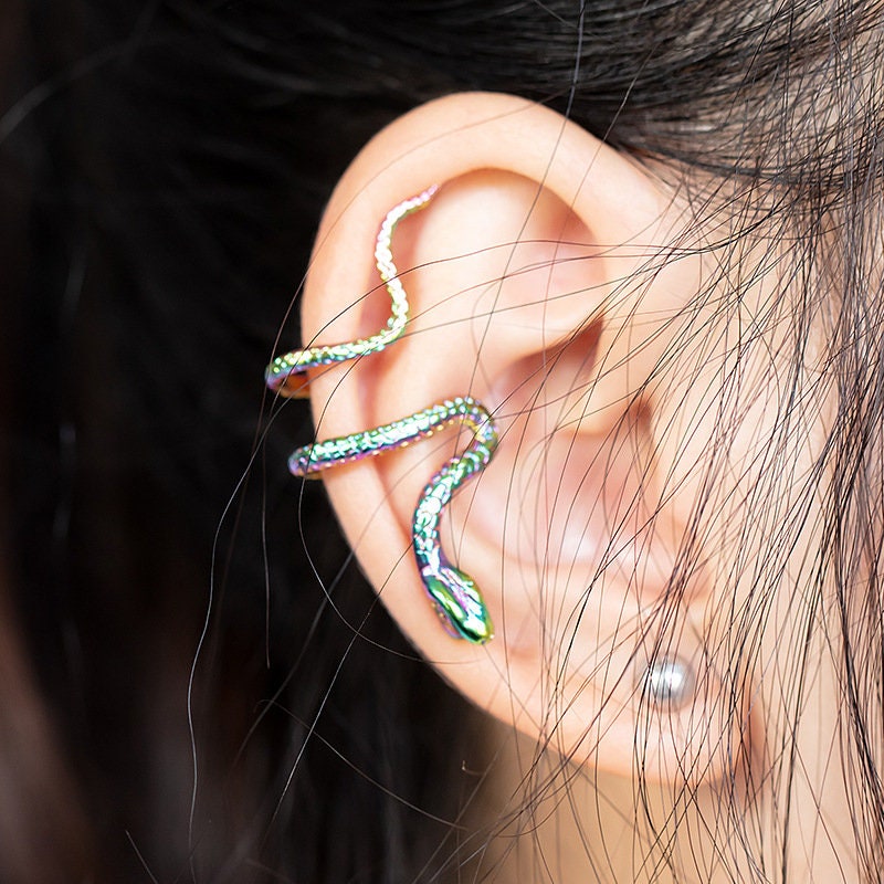 Snake Ear Cuff – Single Non-Piercing Gothic Statement Earring