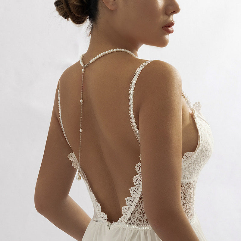 Pearl Bridal Backdrop Necklace Attachment | Two Be Wed Jewelry
