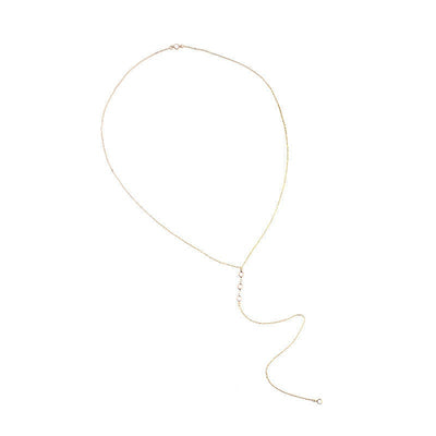 Simple Crystal Back Chain | Crystal Body Chain | Pearl Backdrop | Modern Bride Gift | Unique Open Back Chain | Bridal Jewelry