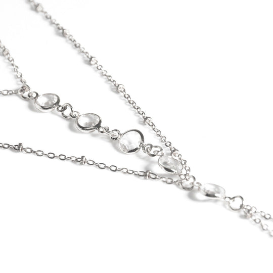 Simple Crystal Barefoot Sandal - Single Bridal Wedding Piece