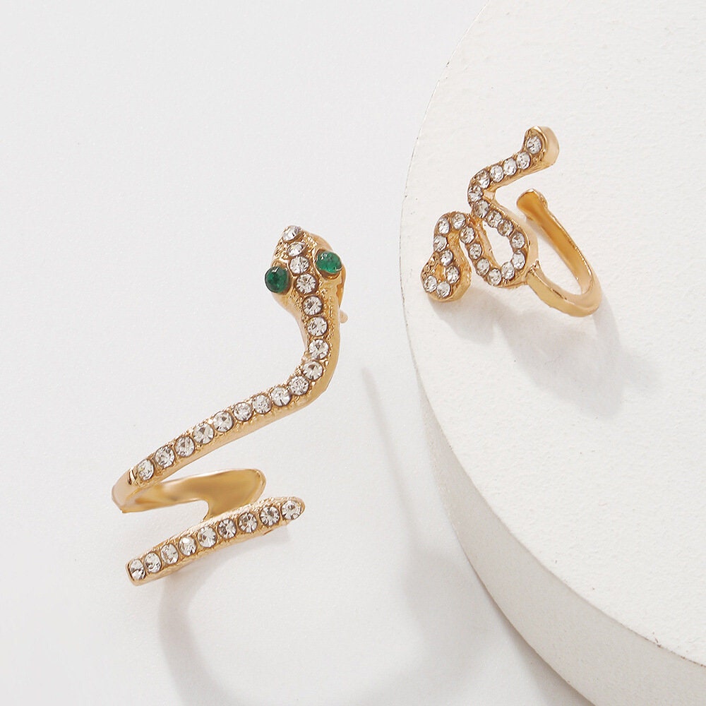 Snake Earring – Single Long Cobra Statement Reptile Jewelry