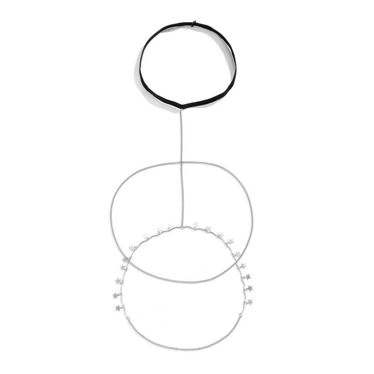 Star Charm Thigh Chain - Celestial Double Layer Leg Jewelry