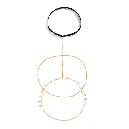 Star Charm Thigh Chain - Celestial Double Layer Leg Jewelry