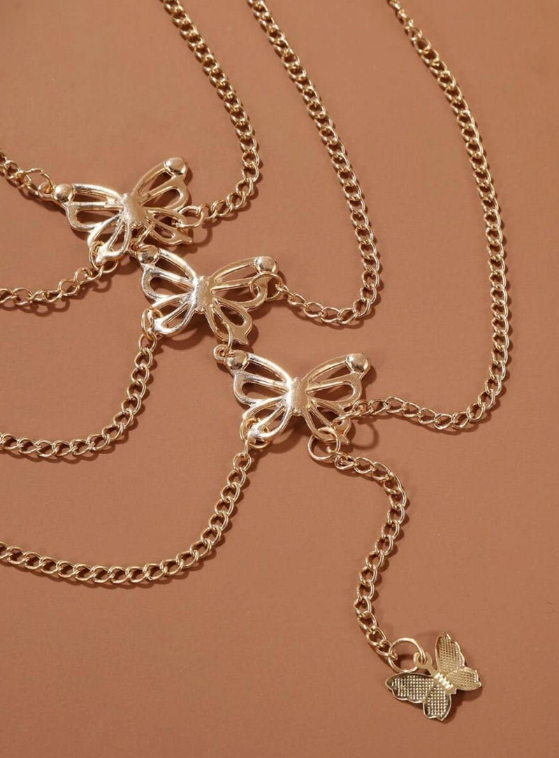 Sexy Body Chain Insect Butterfly Leg Chain Beach Style Metal