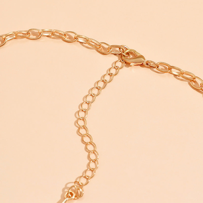 Leaf & Bead Decor Back Necklace - Wedding Leaf Necklace - Backdrop Leaf Necklace Pearl