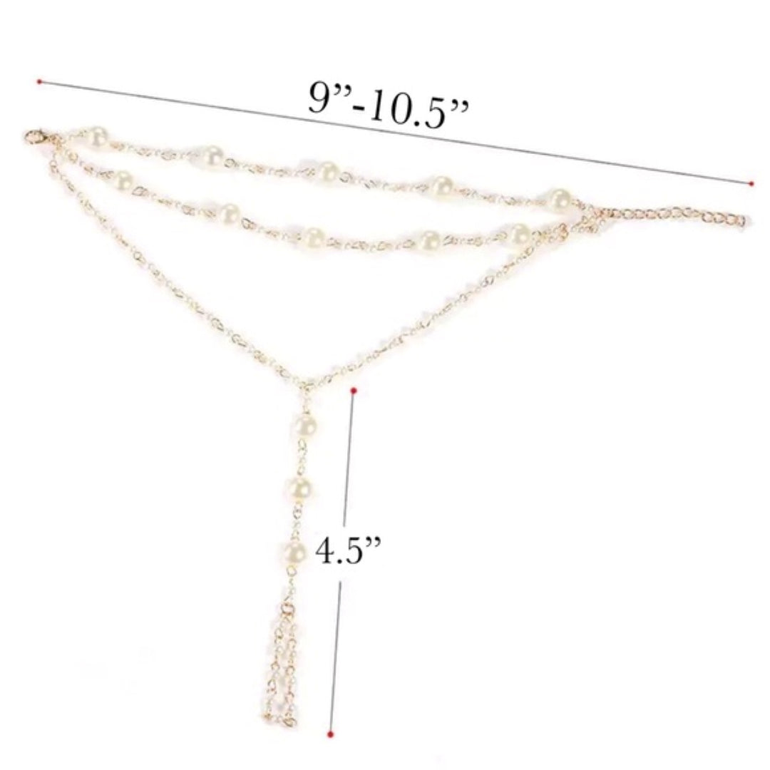 Pearl Crystal Barefoot Sandal - Single Bridal Beach Wedding