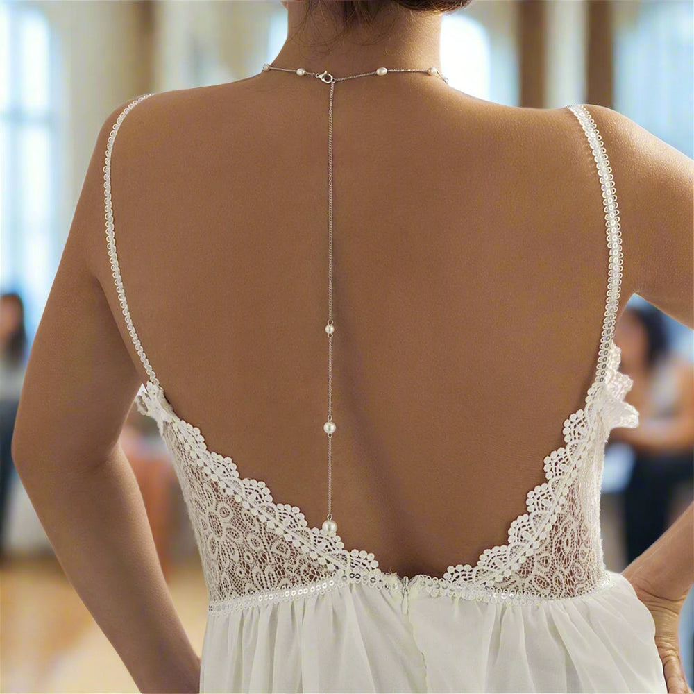 Sexy Pearl Back Chain - Summer Backless Chain - Fine Backdrop Chain