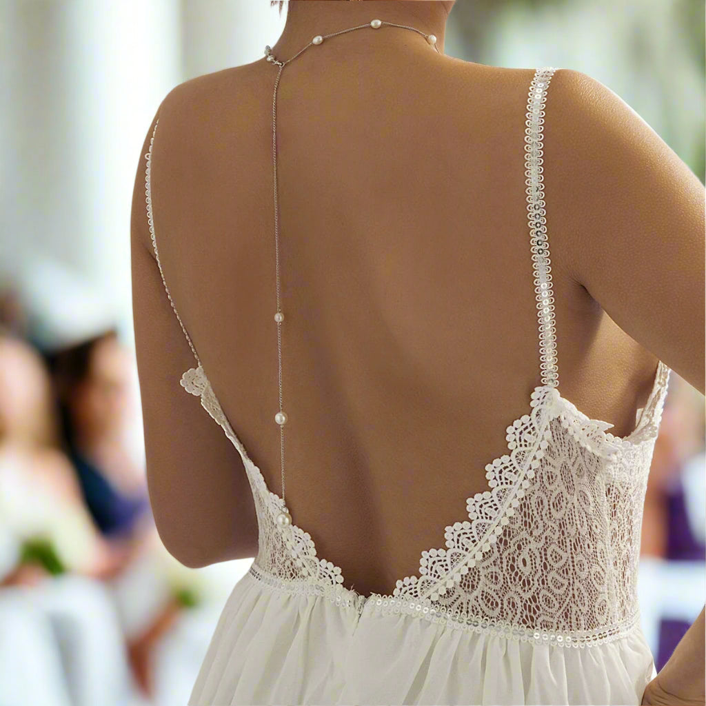 Sexy Pearl Back Chain - Summer Backless Chain - Fine Backdrop Chain Katou Jewelry Sexy Pearl Back Chain - Summer Backless Chain - Fine Backdrop Chain Katou Jewelry