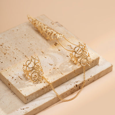 Wedding Finger Ring Chain - Full Finger Harness Chain Ring